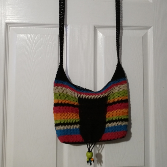 🚜🏩HANDMADE CROCHET BOHO BAG🥀🏡12"×10"x24" STRAP CROSSBODY. ♥️ - Picture 11 of 16